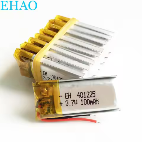 10 PCS 3.7V 100mAh 401225 Lithium Polymer LiPo Rechargeable Battery For Mp3 PAD DVD E-book GPS Bluet
