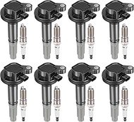 8-Pack UF824 Ignition Coils & XP5363 Spark Plugs Kit Compatible with Ford F-150/Mustang 2016-2017, 5