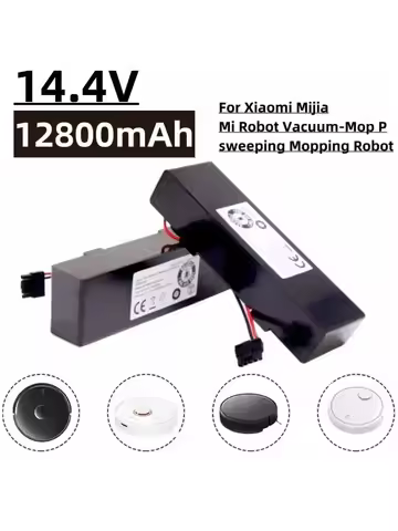 12.8Ah Lithium-ion Rechargeable Battery Pack, 18650 Cells 4S1P 14.4V, Compatible with Xiaomi Robot V