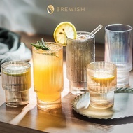 BREWISH Barista Origami Style Glass Cup Transparent Tea Coffee Mug Heat Resistant Beverage Drinkware