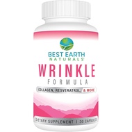 Best Earth Naturals Wrinkle Formula with Hyaluronic Acid, Niacinamide, Multi Vitamin, Collagen for W