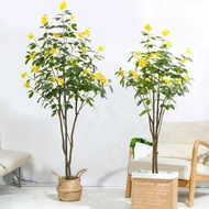 130/150cm Jasmine Flower Indoor Plant With Pot For Home Indoor Decor Artificial Plants Big Size Fake