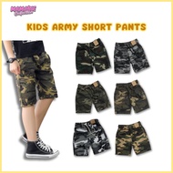 Seluar Pendek Budak Kids Short Pants Army Unisex Askar Budak Celoreng Tentera Kanak Kanak Lelaki Per