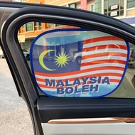 CAR SUNSHADE MALAYSIA BOLEH Sport Logo Universal Sun shade car Wira Saga Blm Iswara Iriz Waja Myvi A