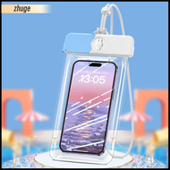 ZHUGE 7.2นิ้วสากล เคสโทรศัพท์กันน้ำ มีประโยชน์และดี พีวีซีพีวีซี ฝาครอบป้องกันหน้าจอสัมผัส ของใหม่ กระเป๋าใส่โทรศัพท์มือถือ กระเป๋าสำหรับว่ายน้ำ