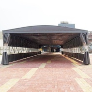 Large Outdoor Sliding Shed Storage Shed Temporary Plastic Awning Warehouse Aisle Retractable Shed Ca