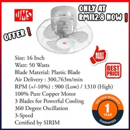 UMS 16" Inch SIRIM Approved Ceiling Auto Fan 360 DEGREE ( KIPAS SILING AUTO FAN 360 DARJAH )