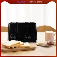 MagiDeal Counter Toaster 4 Slices Stainless Steel Wide Slots Convenient Adjustable