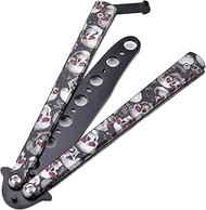 AIFUSI Butterfly Knife Trainer,Training and Practice for Kids and Adults, Steel Balisong Trainer Uns