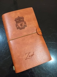Customised notebook - Liverpool / MU / Arsenal / Chelsea  logo with name - FREE ADD NAME