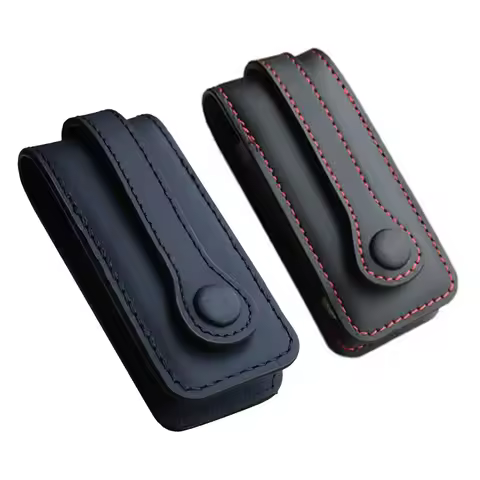 1PC Car Key Fob Cover Case Leather Keychain Protector Cover Bag Fit for Porsche Cayenne Panamera Mac