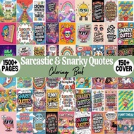 [PDF] Buku Mewarna Dewasa Sarcastic Snarky Quotes 1500+ Pages Adult Humor Coloring Book Digital Down