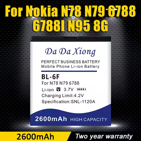 BL-6F BL6F BL 6F 2600mAh Battery For Nokia 6788 N78 N79 N95 6788 6788L Rechargeable Batteries Replac