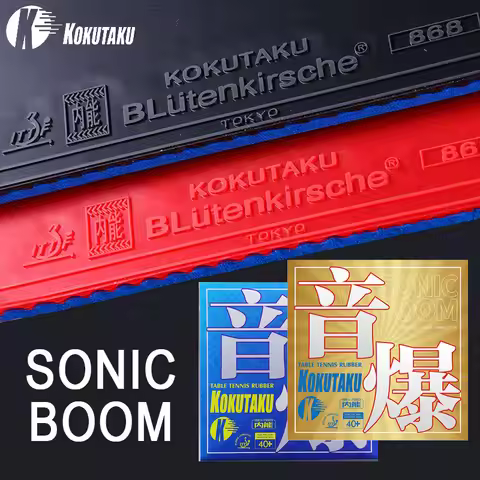 KOKUTAKU SONIC BOOM Table Tennis Rubber Sticky Ping Pong Rubber Top Sheet High Performance Sponge