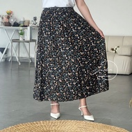 Plisket Women's Floral Motif Maxi Skirt / Maxi Skirt / Women's Plisket Skirt / Plisket Maxi Skirt / 