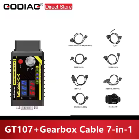 GODIAG GT107+ DSG Plus Gearbox Data Adapter+ECU GPT Boot /G-V ECU Cable/Gearbox Cable 7-in-1/Gearbox