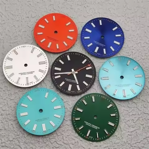 28.5MM 8215 Watch R Dial for 8200 2813 Movement BGW9 or Green Luminous Modified Watch Accessories Ou