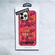 CASETiFY X BASQUIAT Red Graffiti RosePink Case IPhone 13 12 11 Pro Max Mini XS MAX XR X SE 6 6S 7 8 Plus Soft Case