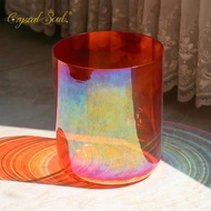 Crystal Soul Classic Red Aurora Crystal Singing Bowl for Meditation Seven Chakra Sound Therapy Prefe