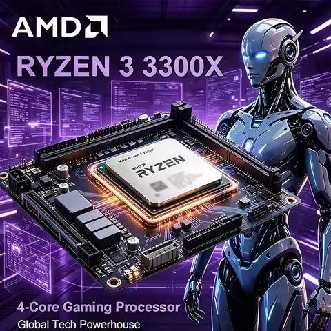 AMD Processor Ryzen 3 3300X R3 3300X 3.8 GHz 4-Core 8-Thread 65W CPU L3=16M 100-000000159 Socket AM4