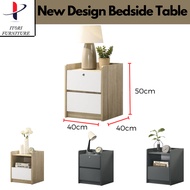 ITORI Side Table, Bedside Table in Natural Color or Grey Color