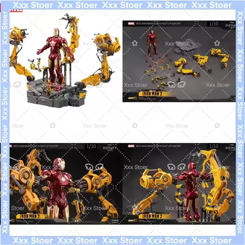 Special Offer New Original Marvel Legends Series Iron Man MK4 Suit-up Gantry Action Figures Toys Gif