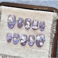 Nailbox white rabbit design 089 (real photo of the shop)