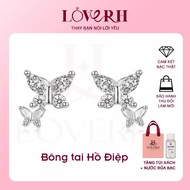 S999 Sterling Silver Women's Earrings with High Quality Sparkling CZ Stone LOVERH JEWELRY - BT04