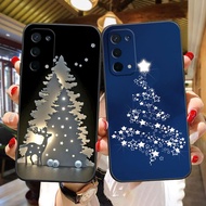 Merry Christmas Tree Deer Soft Black Silicon TPU Cell Phone Case For OPPO A96 RENO 10 8 7 6 5 4 6.6 X T Z F21 X2 Find X3 Pro Plus Zoom Lite 5G