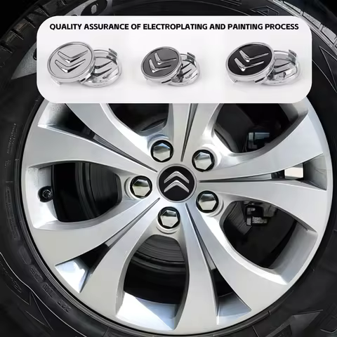 4pcs 3D 60mm Citroen Logo Car Emblem Wheel Center Hub Cap For Citroen C1 C2 C3 C4 Grand Picasso C4L 