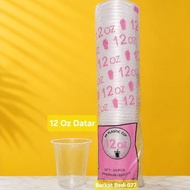 12 Oz Flat Plastic Cup 7 Grams [50 pcs]