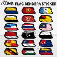 UNIVERSAL FLAG STICKER STATES AND NATIONAL CAR MOTOR KERETA MALAYSIA STATE STICKER BENDERA FLAG NEGE