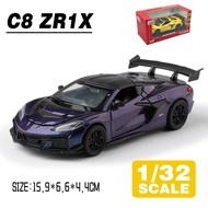 LEO 1:32 Corvette C8 ZR1X Diecast Model Car Alloy Cars Toys Collection Gift For Kids Boy Girl