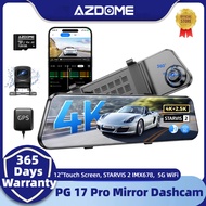 AZDOME PG17 Pro 4K Mirror Dash Cam Front and Rear with IMX678 STARVIS 2 Rear View Mirror Camera with