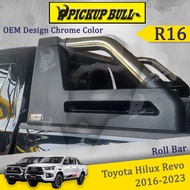 Toyota Hilux Revo Rocco Rogue Roll Bar R16 Hilux Rear OEM Bar Sport Cage (Chrome) Hilux Roll Bar Belakang