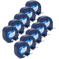 10 Pack  Letratag 91331 S0721610 Plastic Label Tape Refills Black on White Compatible with Dymo LT L