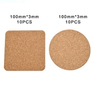 [ISHOWMAL-SG]Modern and Stylish Square Cork Coasters Perfect for Home Bar (10Pcs Pack)-New In 1-