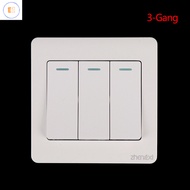 EZ Wall Switch 1/2/3/4 Gang 1Way Button Wall Light Switch On / Off Push Button [NEW]