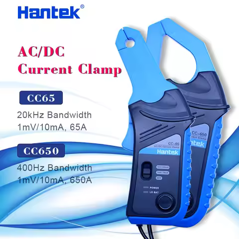 Hantek oscilloscope AC/DC Current Clamp probe CC-65 CC-650 20KHz/400Hz Bandwidth 1mV/10mA 65A/650A w