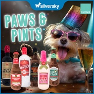 FuzzYard Plush Dog Drinks Toys | 12 Alcoholic Designs with Crinkle Paper Sound