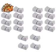 20Pcs 24mmx11mmx10mm Console Mixer Slider Fader Knobs Replacement for Potentiometer Gray Knob Black 