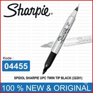Penebal crayon spidol Sharpie twin tip permanent marker black/ hitam