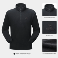Cameljeans Mens Fleece Jacket Comfortable Stand-up Collar Sweatshirts