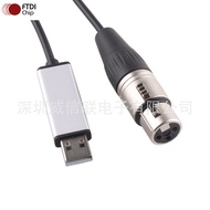 FTDI Computer USB XLR Adapter DMX512 DMX 512 RS485Control Serial Port Data Cable