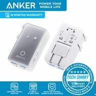 Anker Nano Travel Adapter, 5-Port Power Adapter with 1× 2-Pin AC, 2 USB A, 2 USB C for 20W