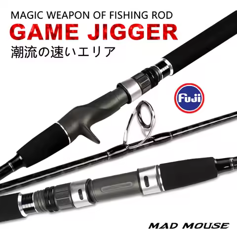 MADMOUSE Japan Full Fuji Parts Jigging Rod GAME JIGGGER 1.8M PE 2-4 JIG 60-200G 20kgs Boat Rod Ocean