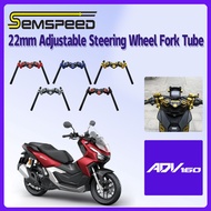 【SEMSPEED】For Honda ADV160 Accessories ADV 160 2022-2024 Motorcycle Clip-on Handlebar 22mm Adjustable Steering Wheel Fork Tube