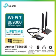 TP-Link Archer tbe550e be9300 Wi-Fi 7 Bluetooth 5.4 PCIe adapter speeds up to 5760 Mbps (on 6GHz) tr