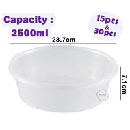 Microwave Round Container Food Container 2500ml / Take Away Container / Bekas Makanan / Tapau