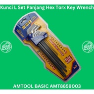 AMTOOL BASIC AMT8859003 Hex Ball Key Wrench 9 pcs 1.5mm-10mm Xtra Long American Tool